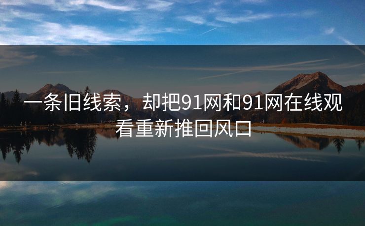 一条旧线索，却把91网和91网在线观看重新推回风口