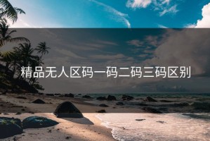 精品无人区码一码二码三码区别